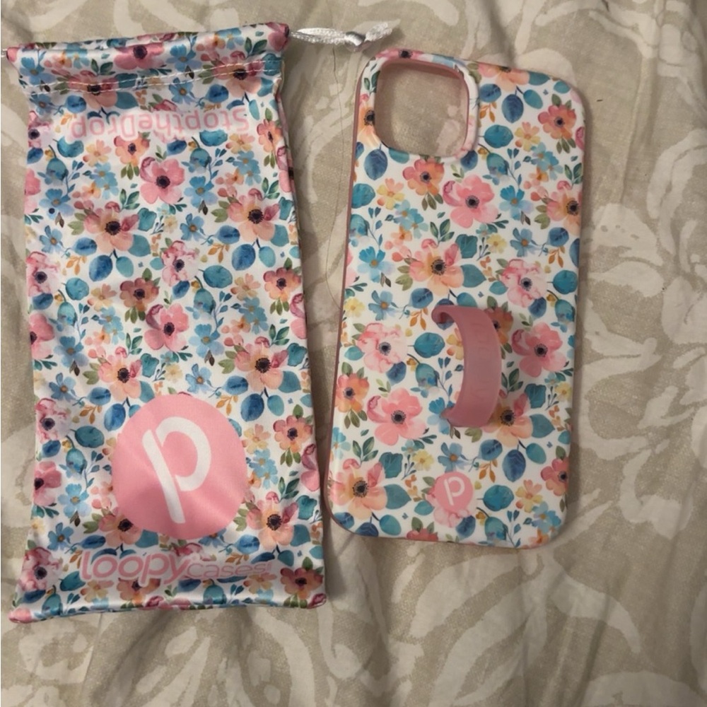 Floral Phone Case with Loopy Handle